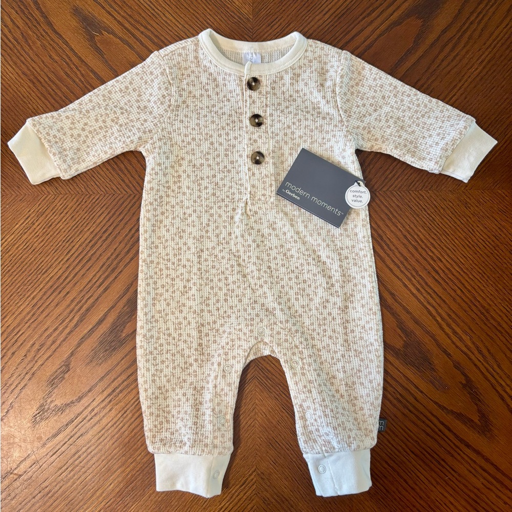 Modern Moments Gerber Baby Onesie with Button Details